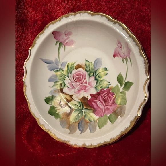 Vintage Andrea by Sadek pitcher and plate set - Roses made in Japan - #7597 - Picture 3 of 12